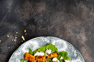 Roast veg salad with feta