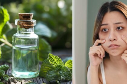 Peppermint oil is a great home remedy for dark circles! Know how to use it