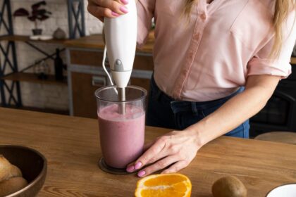 A man making a smoothie