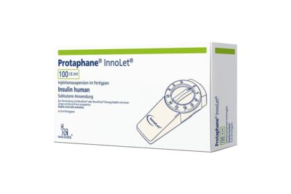 A box of Protaphane InnoLet human insulin