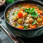 Vegetable barley soup